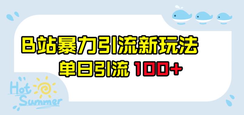 B站暴力引流新玩法，单日引流100+【揭秘】-网创学社