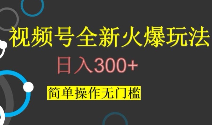 视频号最新爆火玩法，日入300+，简单操作无门槛【揭秘】-网创学社